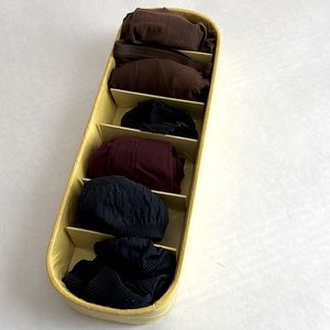 Vintage 1950’s Yellow Pantyhose Storage Bin